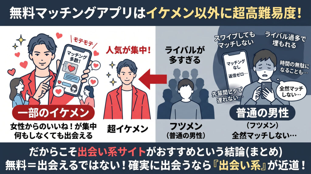 2. Tinderなどの無料マッチングアプリ【イケメン以外は高難易度】の概要