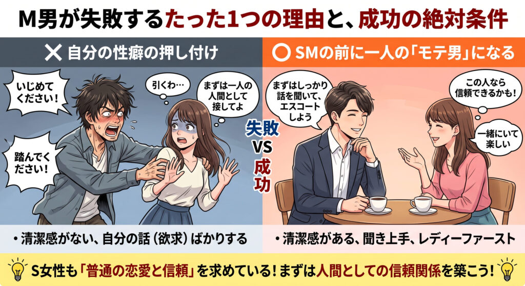 M男は「モテない」と自覚せよ。失敗するたった1つの理由の概要