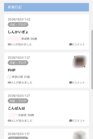 PCMAXの日記実機画像