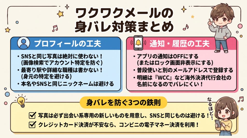 【独自】ワクワクメールを家族や職場にバレずに使う身バレ対策の概要