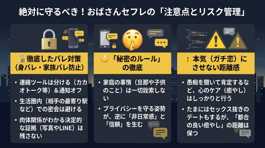 おばさんをセフレにする際の注意点とリスク管理の概要