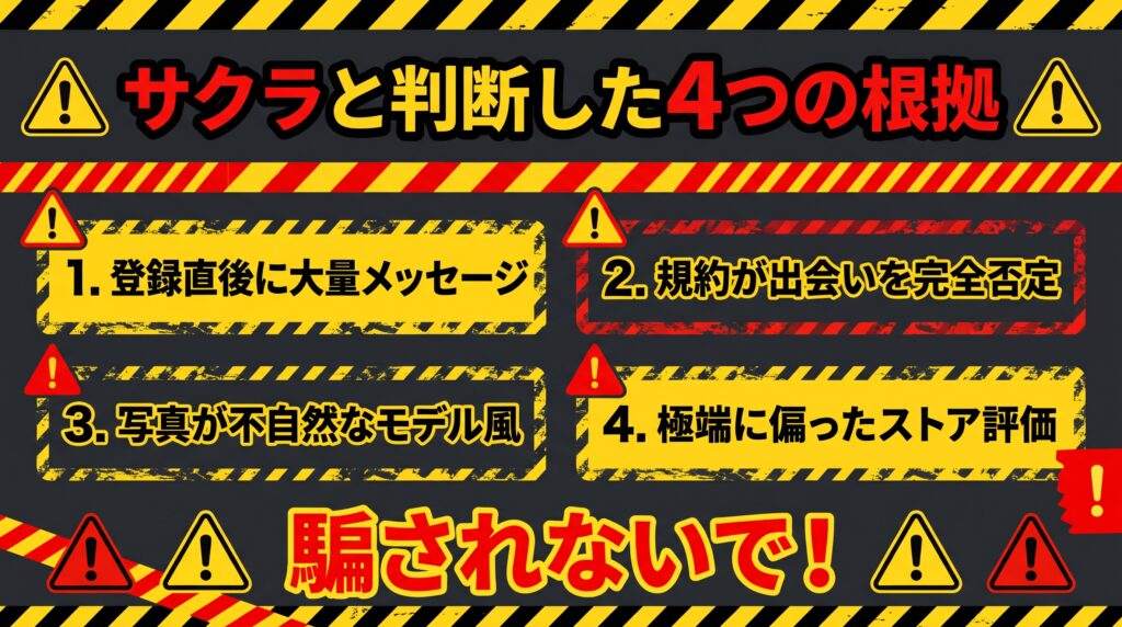サクラと判断した根拠の概要