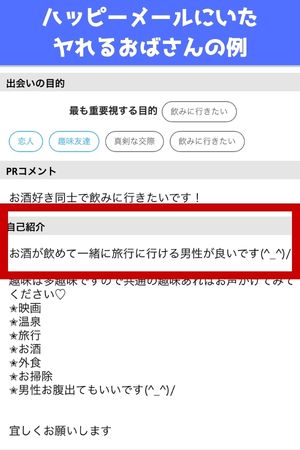 ハッピーメールにいたヤれるおばさんの例