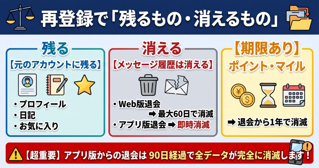 再登録で残るもの・消えるものの概要