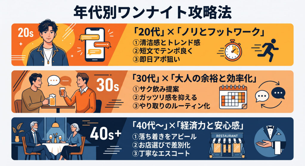 年代別ワンナイトアプリ攻略法の概要