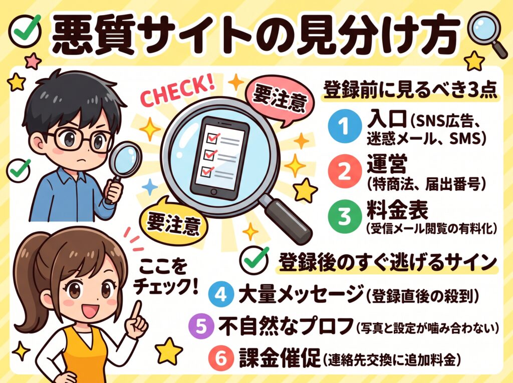 悪質サイトの見分け方の概要