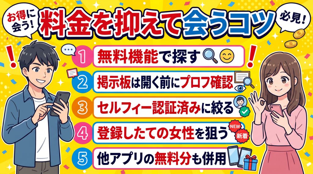 料金を抑えて会うコツの概要