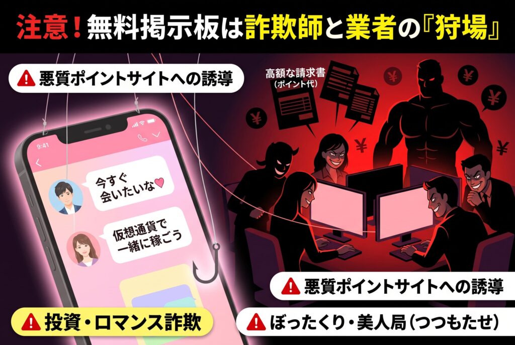 業者・サクラ・詐欺アカウントの温床の概要