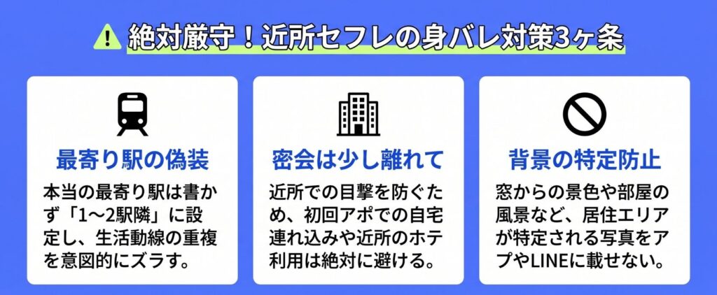 絶対厳守！近所セフレの身バレ対策3ヶ条
