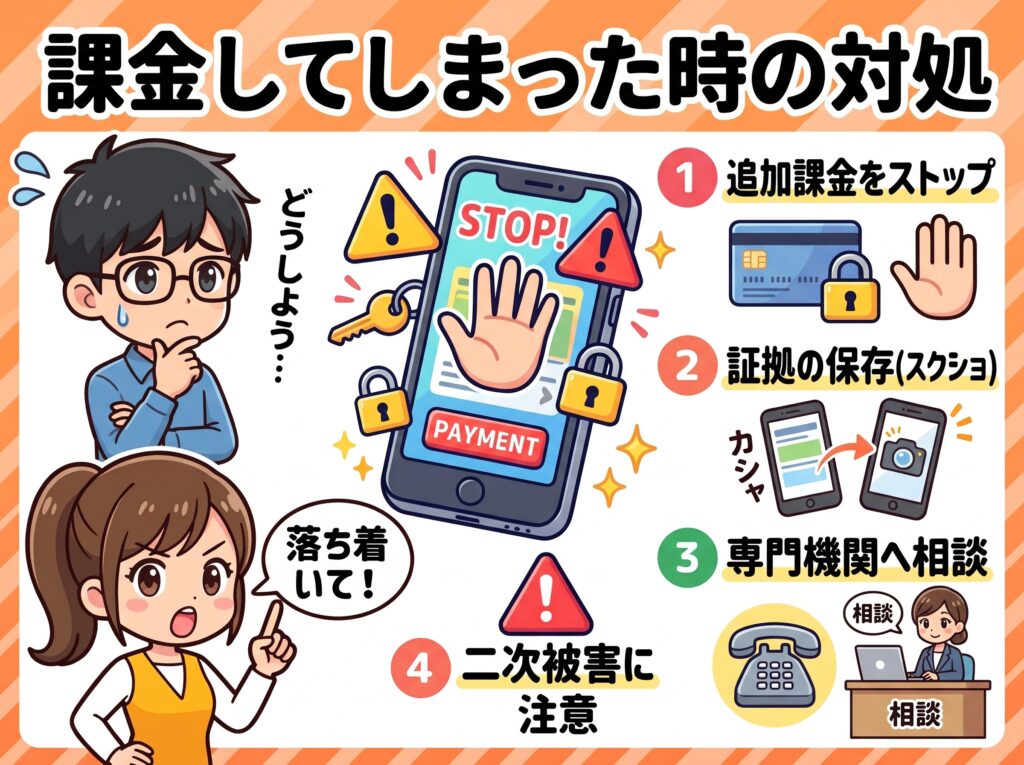 課金してしまった時の対処の概要